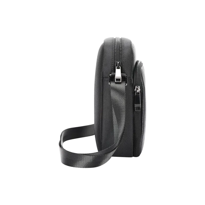 BOPAI Top Grain Cow Leather Shoulder Bag Men's Black-2