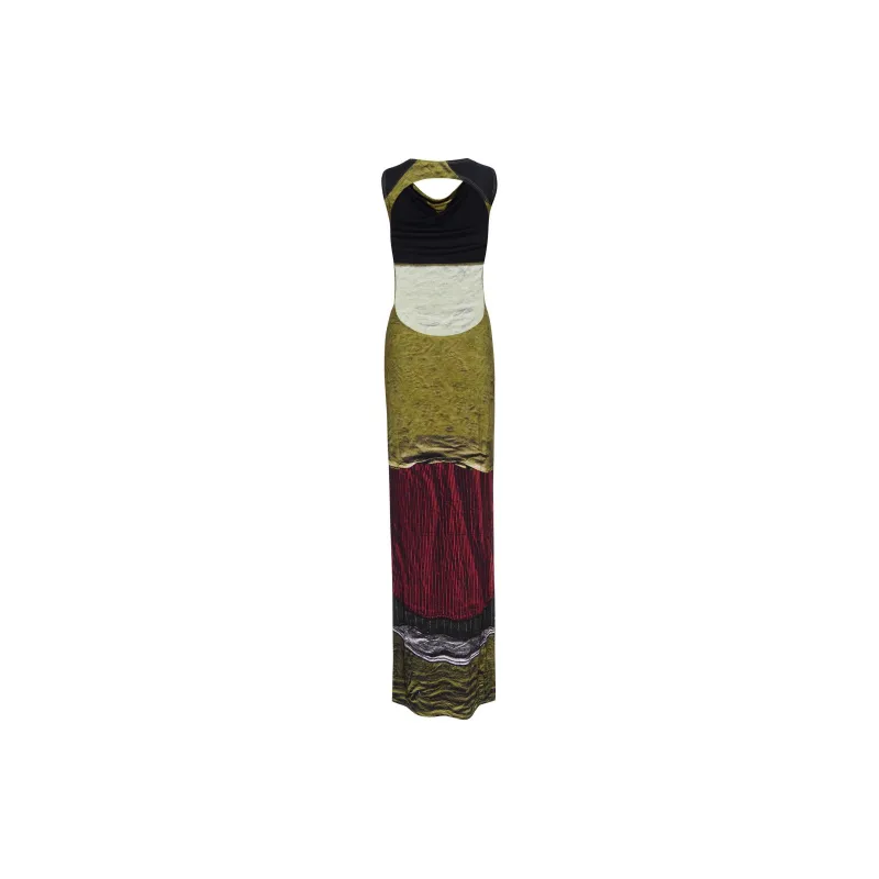 Miaou SELENA DRESS Sleeveless Dress Women's Red Green-1