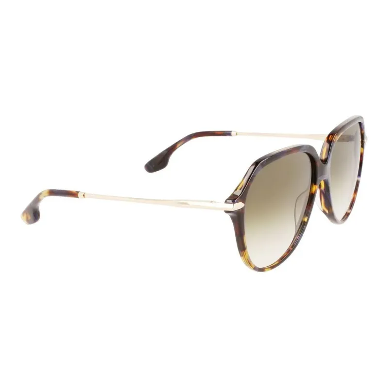Victoria Beckham Acetate Irregular Shape Sunglasses Women's Tortoiseshell-1