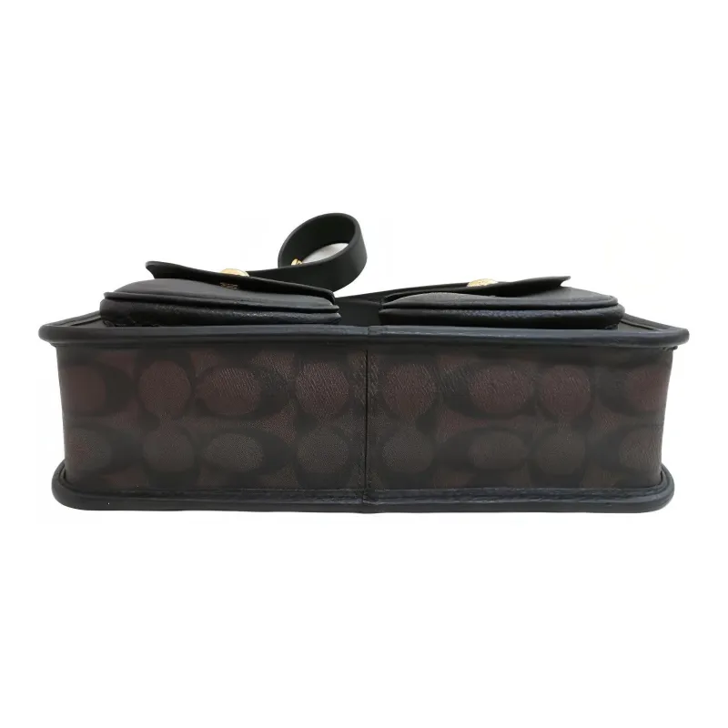 COACH Pennie Canvas Leather Biker 3 in 1 Handbag, Shoulder Bag, Crossbody Bag Tubas Women's Dark Brown-5