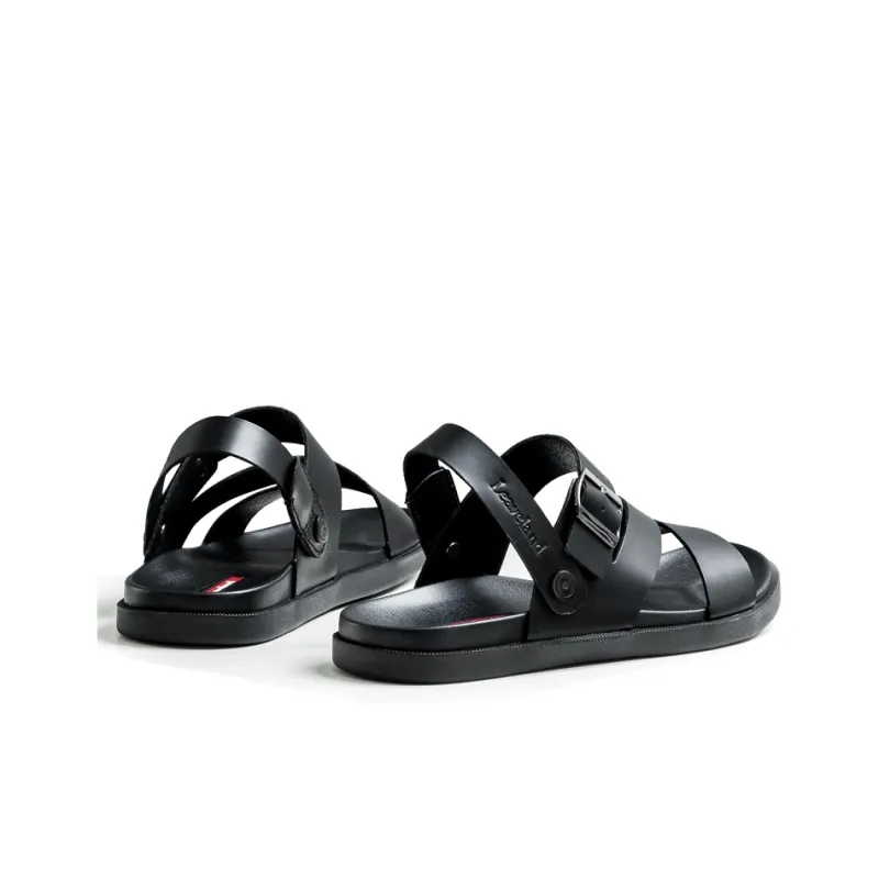 LEAVELAND Beach Sandals Men's Black-3