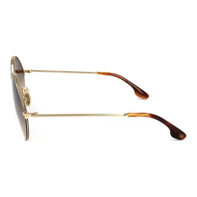 Victoria Beckham Irregular Shape Sunglasses Women's Gold-1