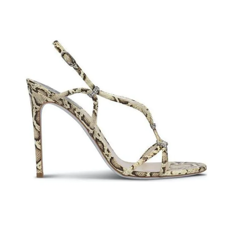 RENE CAOVILLA Clippy Versatile One-Strap Sandals Women's Brown-1