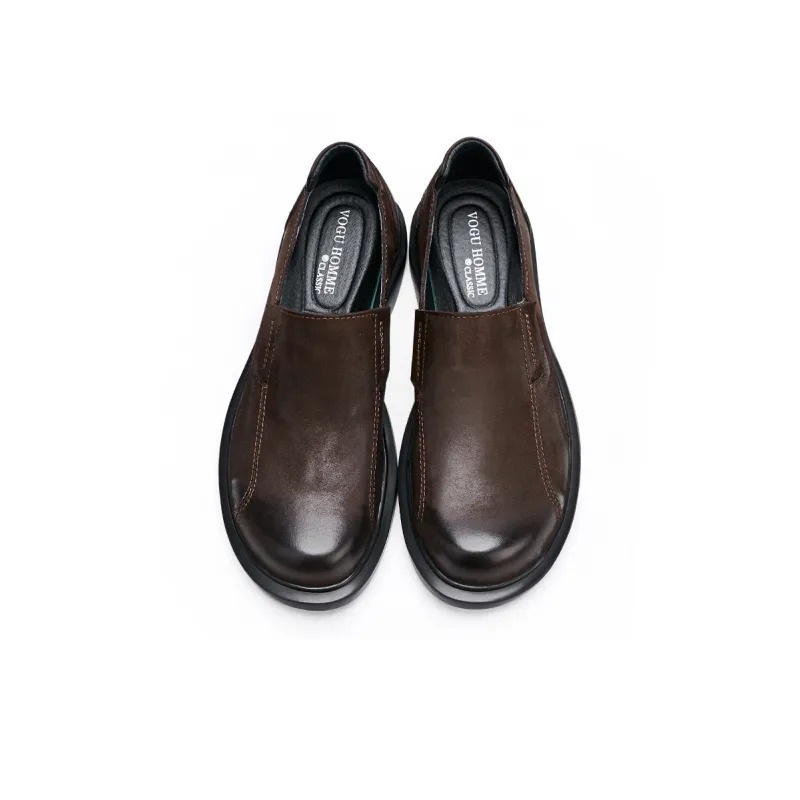 Brounvanm Men's Casual Shoes Men Low Top Black/Brown/Gray-7