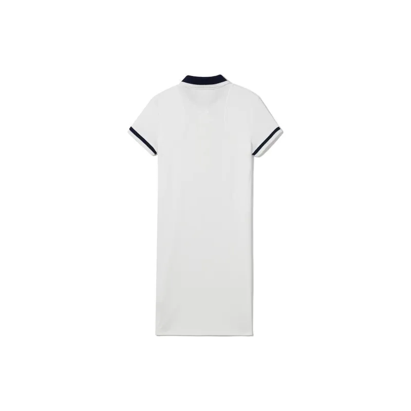 LACOSTE Short Sleeved Dresses Women's White-1
