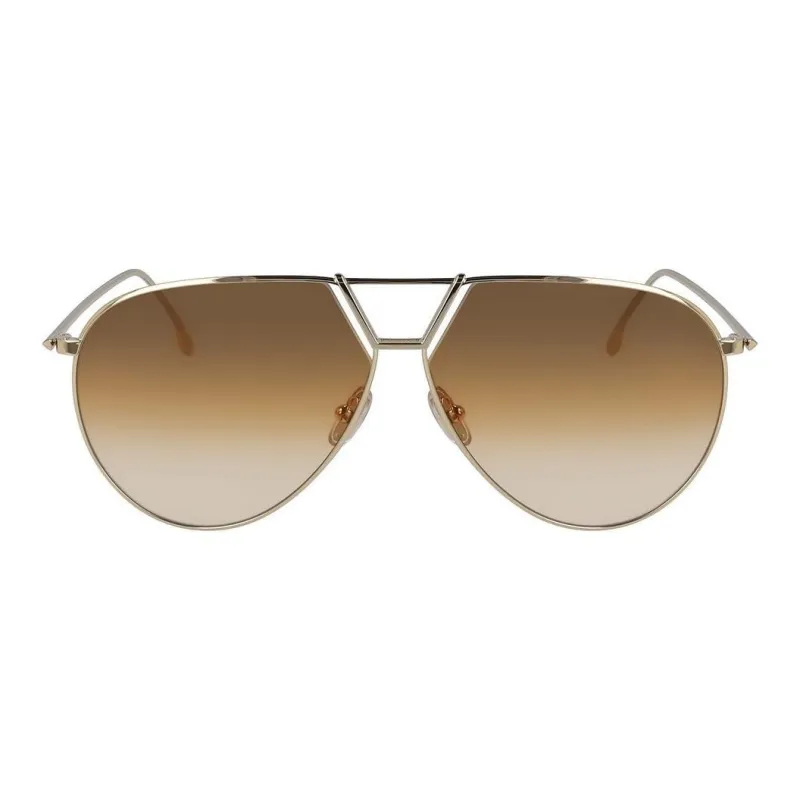 Victoria Beckham Aviator Sunglasses Women's Gold-2