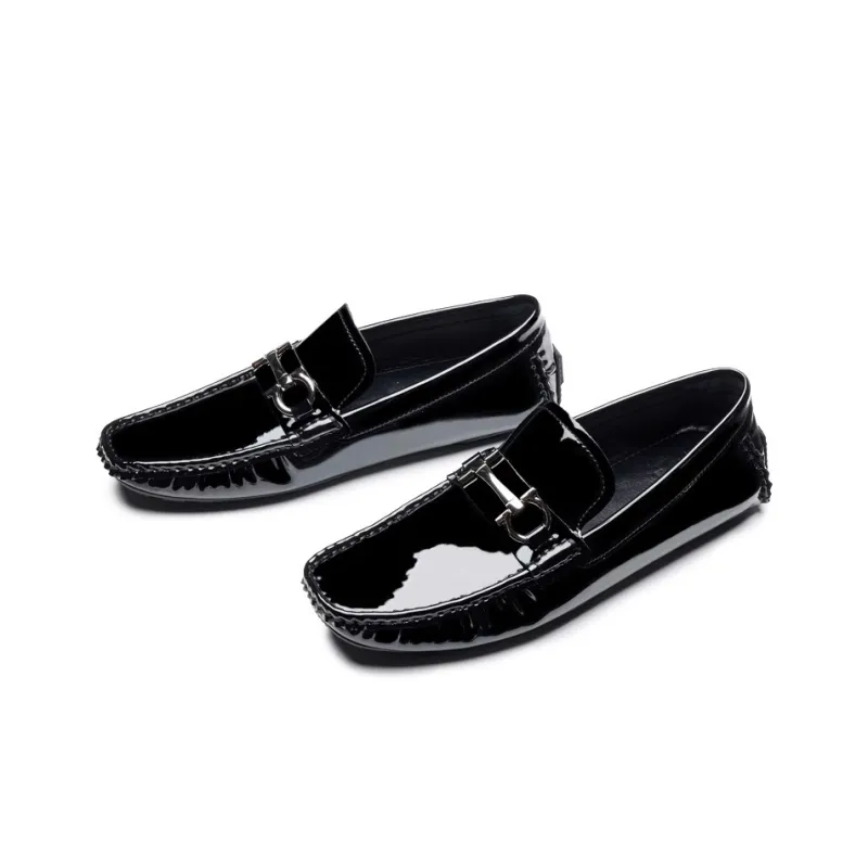 LEYGMENLG Gommino Loafers Men's Black-2