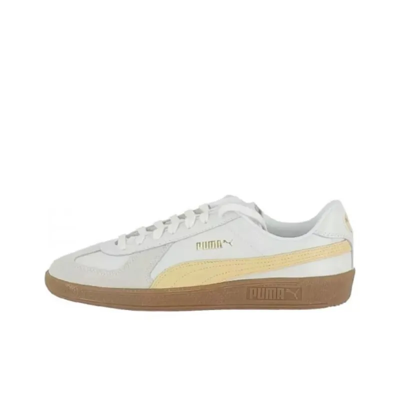 PUMA Army Trainer Non slip Lightweight Low Top Skateboard Shoes Men's White Beige-0