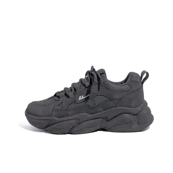 Warrior Breathable Lightweight Height Increasing Low Top Chunky Sneakers Men's Gray