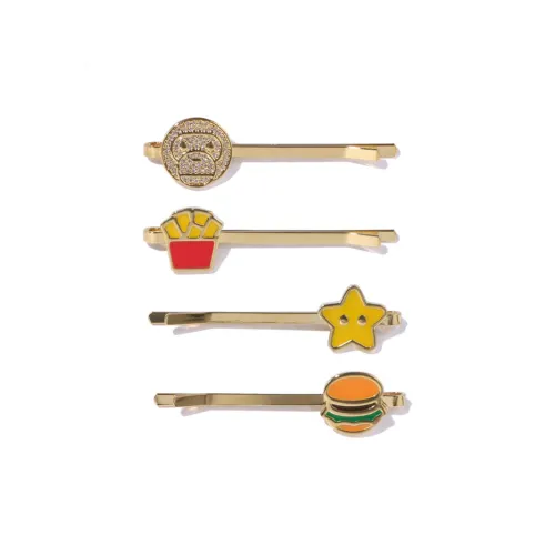 A BATHING APE Hair Clips Women's Gold