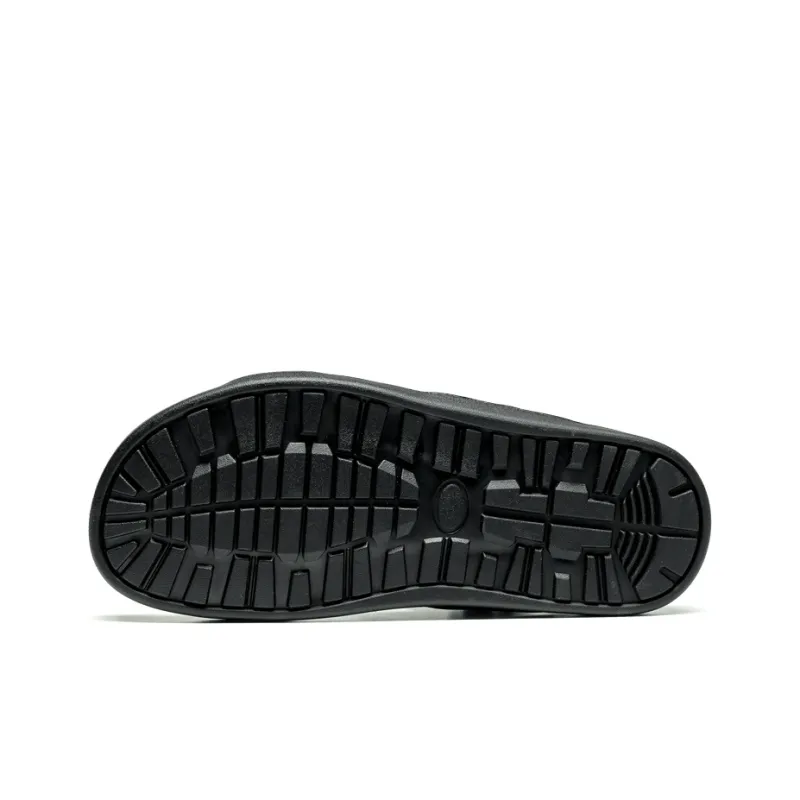 LEAVELAND Beach Sandals Men's Black-4