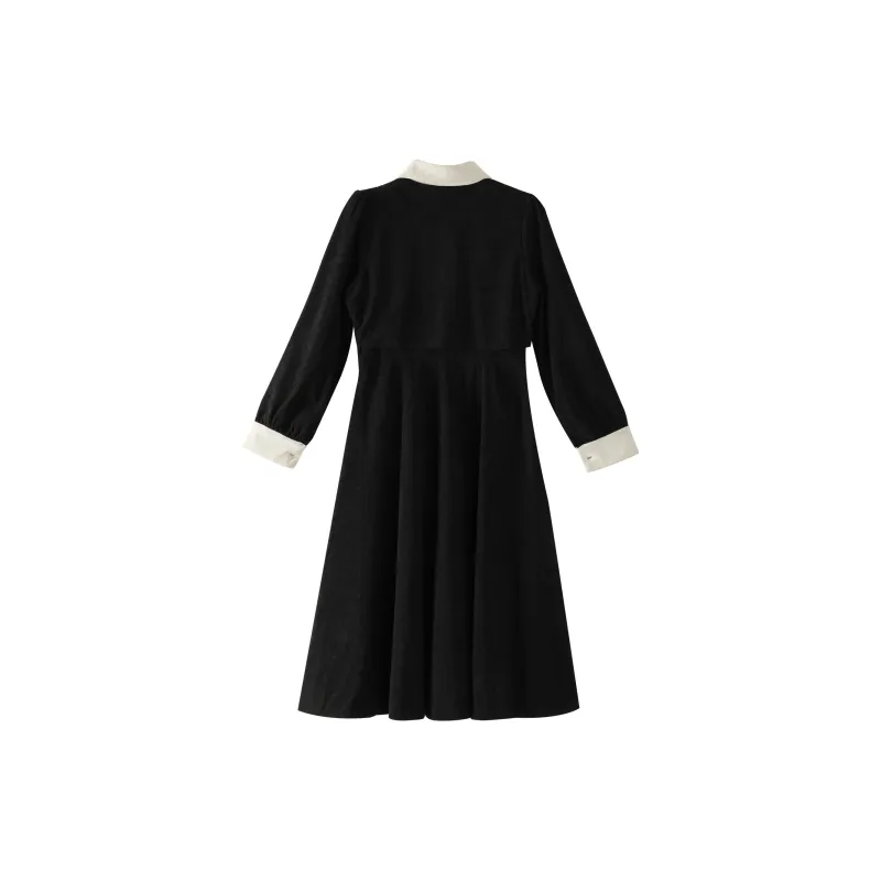 IQC Long Sleeved Dresses Women's Black-1