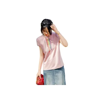 【dme】 T Shirt Women's Leather Pink