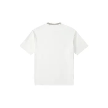 A.B.X Color Blocking Ribbed Collar Silhouette Short Sleeved T Shirts Men's