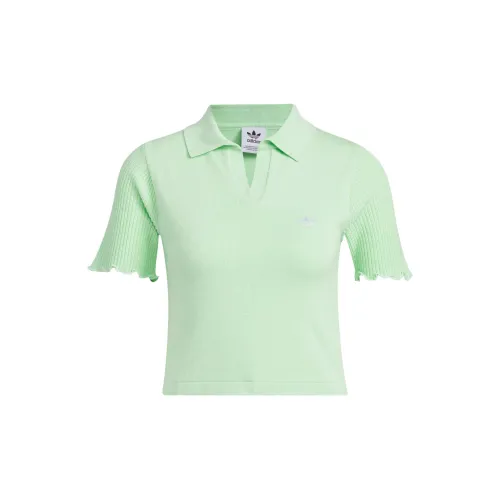 Adidas Polo Shirts Women's Light Green