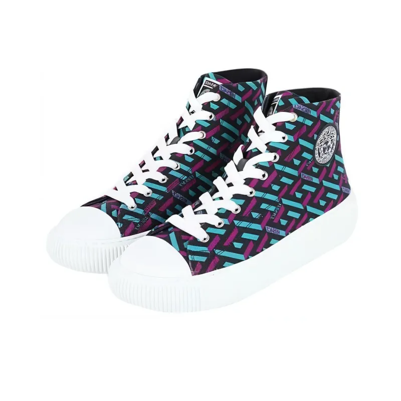 VERSACE Trigreca Stylish Skateboarding Shoes Men's Blue Purple-2