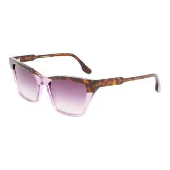 Victoria Beckham Acetate Irregular Shape Sunglasses Unisex Tortoiseshell