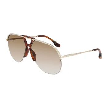 Victoria Beckham Aviator Sunglasses Women's Gold