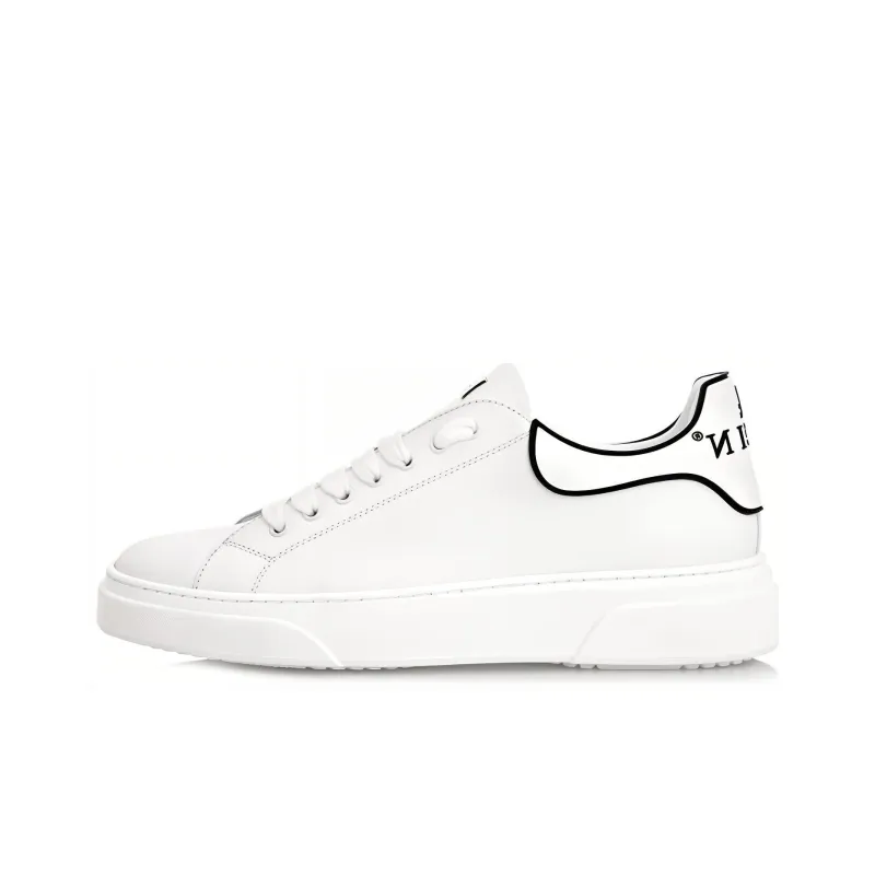PHILIPP PLEIN Low Top Stylish Skateboarding Shoes Unisex White-0