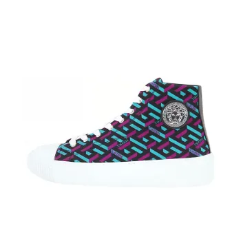 VERSACE Trigreca Stylish Skateboarding Shoes Men's Blue Purple