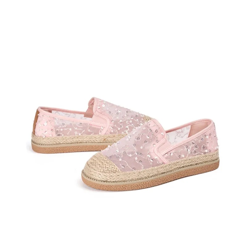 Joy&Mario Espadrilles Women's Pink/Beige Yellow-2