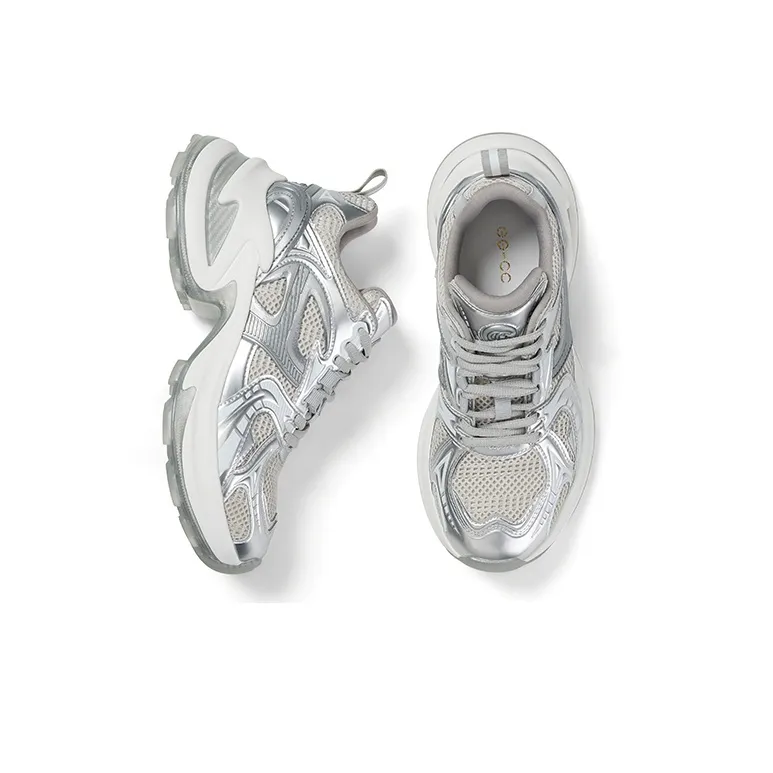 GG CC Chunky Sneakers Women's Low Top Black/Silver-7