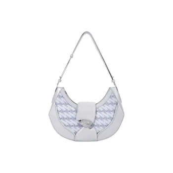 OMTO PVC For Microfiber Shoulder Bag, Crossbody Bag Women's Galaxy Gray