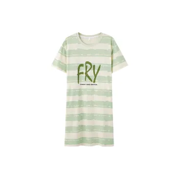 Chun Xi Nightgown Women's Yellow Green