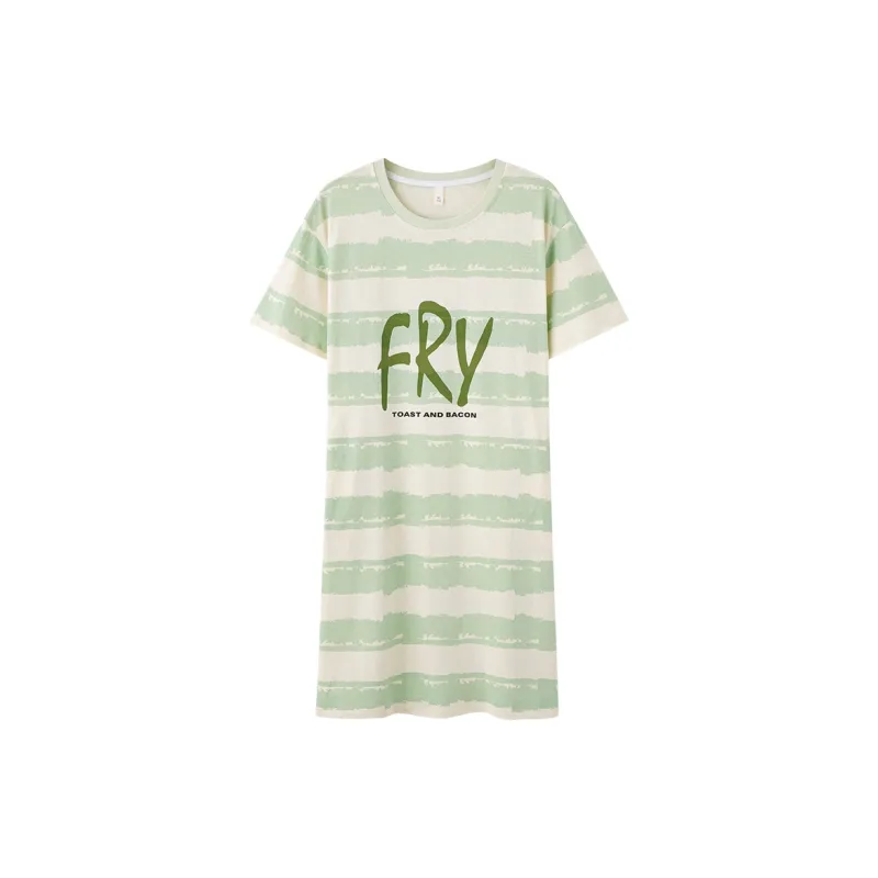 Chun Xi Nightgown Women's Yellow Green-0