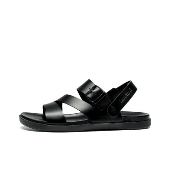 LEAVELAND Beach Sandals Men's Black