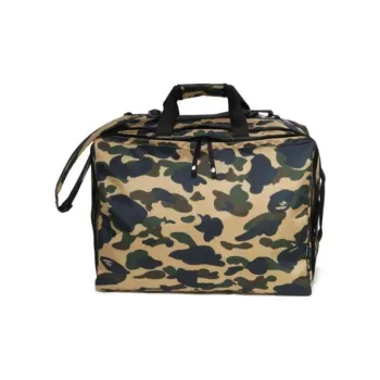 A BATHING APE Polyester Boston Bag Handbag, Shoulder Bag Medium Size Men's Yellow