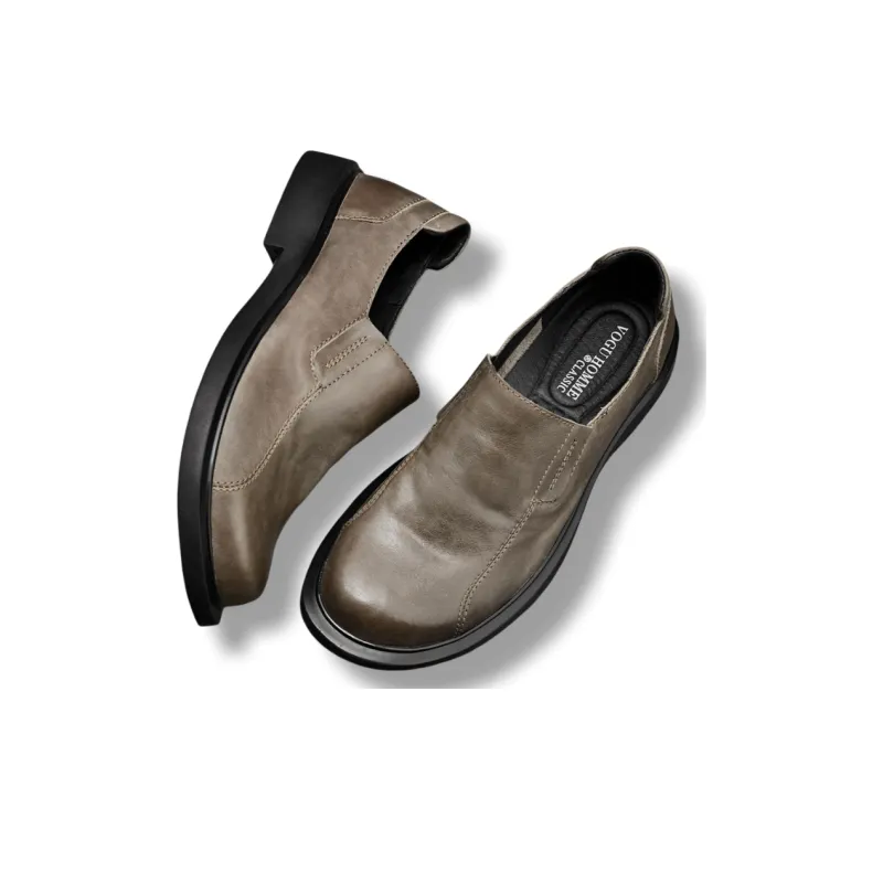 Brounvanm Men's Casual Shoes Men Low Top Black/Brown/Gray-14