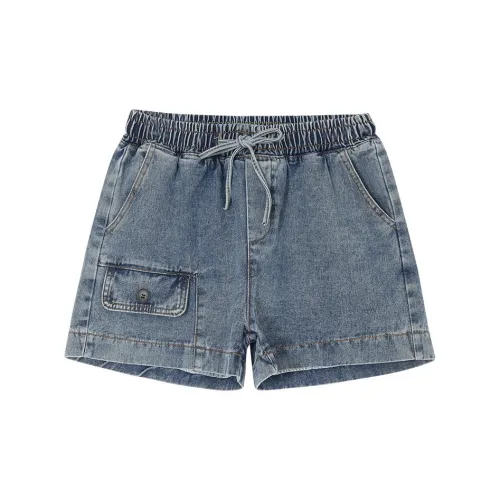 Han Chao attacked people Denim Shorts Women's Gray Blue