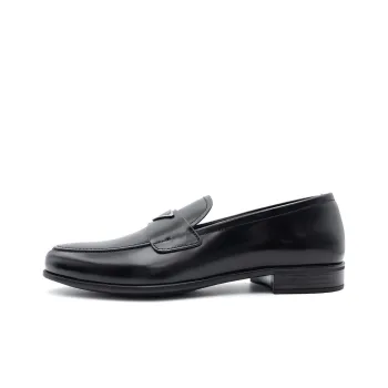 PRADA Brushed Leather Penny Loafers
