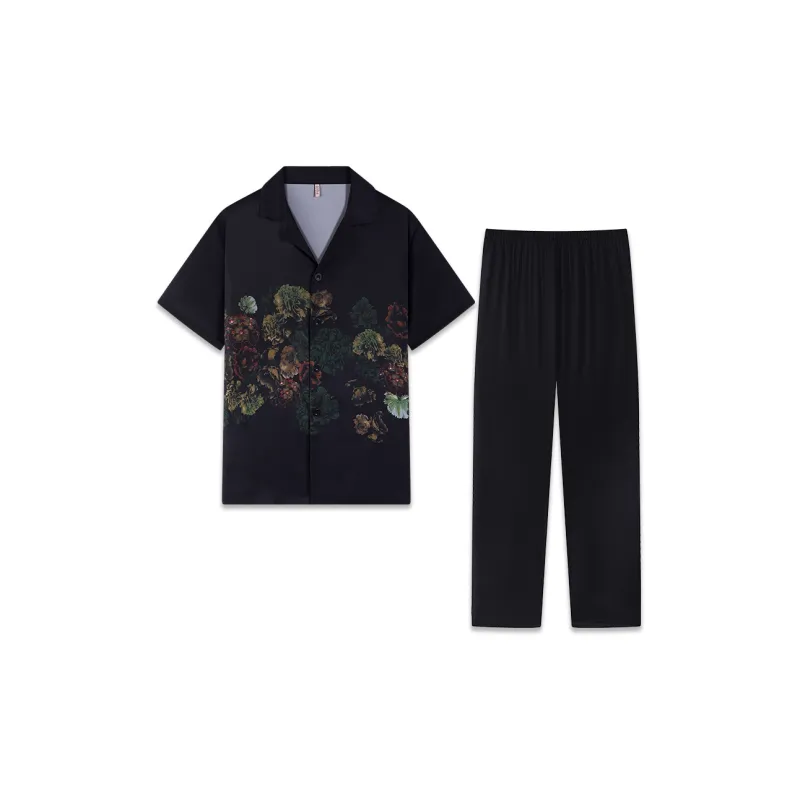 Good Fortune Pajama Set Men's Black-0