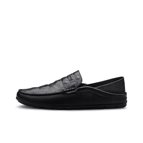 Wen Nai Men's Casual Shoes Men Low-Top Black