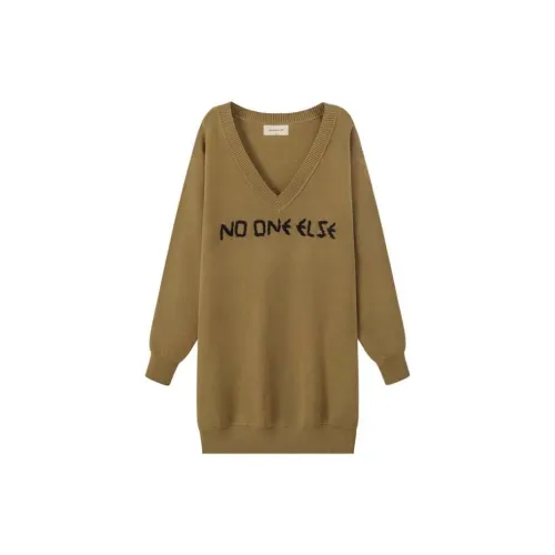 NO ONE ELSE Long-Sleeved Dresses Women's Mustard Green