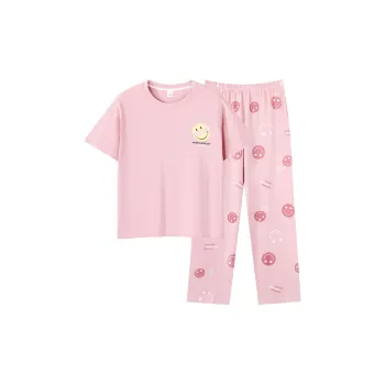 Huggy Kissy Pajama Set Women's Light Pink
