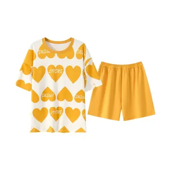 The Story Of The Flower Season Pajama Set Women's Yellow