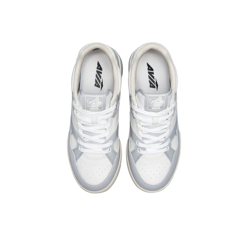 AVIA 855L Series Slip Resistant Cushioning Wear Resistant Low Top Vintage Basketball Shoes Men's White Gray-3