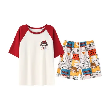 The Story Of The Flower Season Pajama Set Women's _Nsec Apricot Red