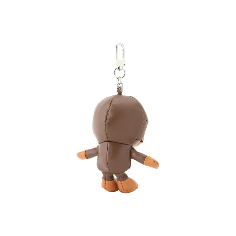 A BATHING APE Artificial Leather Key Pouch Merch Men's Brown-1