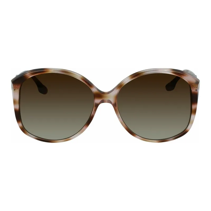 Victoria Beckham Irregular Shape Sunglasses Women's Tortoiseshell-1