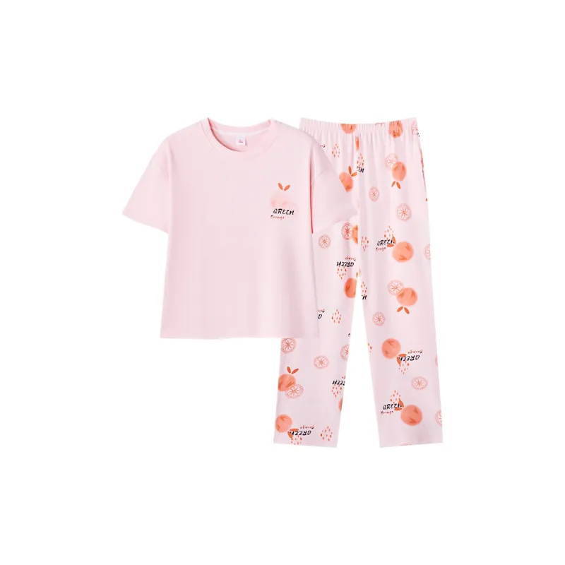 Huggy Kissy Pajama Set Women's Light Pink-0