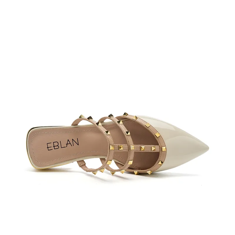 EBLAN Wrap toe Slippers Women's White-2