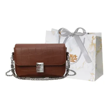 Cool Pu Portable Crossbody Bag, Shoulder Bag Regular Women's Ecru/Silver/Black/Brown