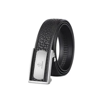 Jaylen Oos Textured Wild Cow Leather Stainless Steel Automatic Buckle Genuine Leather Leather Belts Men's