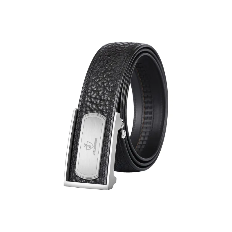 Jaylen Oos Textured Wild Cow Leather Stainless Steel Automatic Buckle Genuine Leather Leather Belts Men's-0