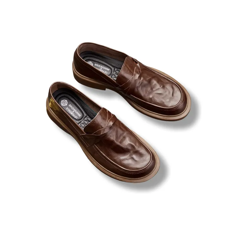 Brounvanm Loafers Men Black/Coffee-4