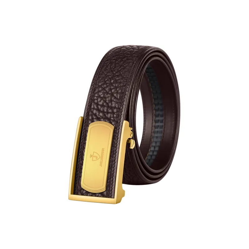 Jaylen Oos Textured Wild Cow Leather Stainless Steel Automatic Buckle Genuine Leather Leather Belts Men's-4